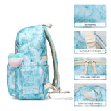 Reqinqin SUNEIGHT Waterproof School Backpack 30L - Large Lightweight Bookbag for Kids Teens 6 - 18,Durable Travel Pack with Adjustable Straps Daily Use(Green)