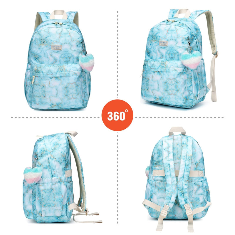 Reqinqin SUNEIGHT Waterproof School Backpack 30L - Large Lightweight Bookbag for Kids Teens 6 - 18,Durable Travel Pack with Adjustable Straps Daily Use(Green)