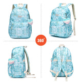 Reqinqin SUNEIGHT Waterproof School Backpack 30L - Large Lightweight Bookbag for Kids Teens 6 - 18,Durable Travel Pack with Adjustable Straps Daily Use(Green)