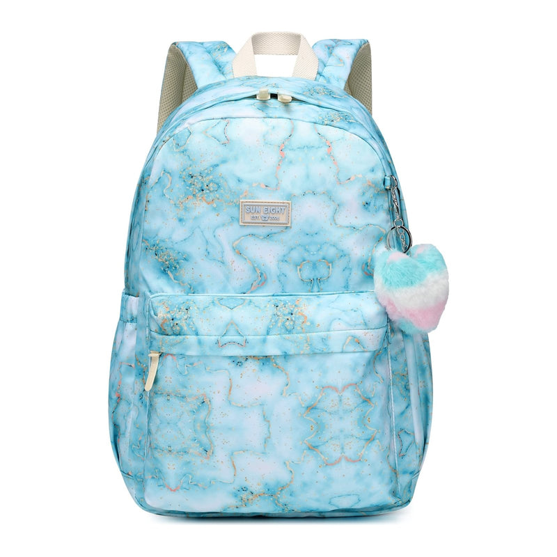 Reqinqin SUNEIGHT Waterproof School Backpack 30L - Large Lightweight Bookbag for Kids Teens 6 - 18,Durable Travel Pack with Adjustable Straps Daily Use(Green)