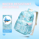 Reqinqin SUNEIGHT Waterproof School Backpack 30L - Large Lightweight Bookbag for Kids Teens 6 - 18,Durable Travel Pack with Adjustable Straps Daily Use(Green)