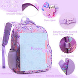 RHCPFOVR Kids Backpack for Girls - Girls Backpack 3 - 8 Ages Butterfly for Kids 15 Inch School Bookbag for Kindergarten Elementary School Bookbag for Girl 1st 2nd Grade