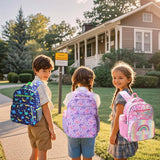 RHCPFOVR Kids Backpack for Girls - Girls Backpack 3 - 8 Ages Butterfly for Kids 15 Inch School Bookbag for Kindergarten Elementary School Bookbag for Girl 1st 2nd Grade