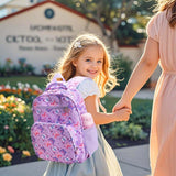 RHCPFOVR Kids Backpack for Girls - Girls Backpack 3 - 8 Ages Butterfly for Kids 15 Inch School Bookbag for Kindergarten Elementary School Bookbag for Girl 1st 2nd Grade