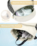 RHDZO Drawstring Backpack Gym Backpack with Shoe Compartment for Men Women String Sports Bag with Wet Pocket Cinch Swim Beach Bag, Beige (Patent Pending)