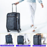 Ricardo Beverly Hills Avalon Softside 3-Piece Luggage Set Made with Sustainable 100% rPET, Lightweight, Eco-Friendly Travel, Expandable, Dual Spinner Wheels, Serengeti Night
