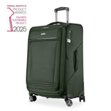 Ricardo Beverly Hills Avalon Softside Medium Check - In Luggage Made with Sustainable 100% Recycled PET (rPET), Lightweight, Eco - Friendly Travel, Expandable, Dual Spinner Wheels, Juniper Green, 24 - inch