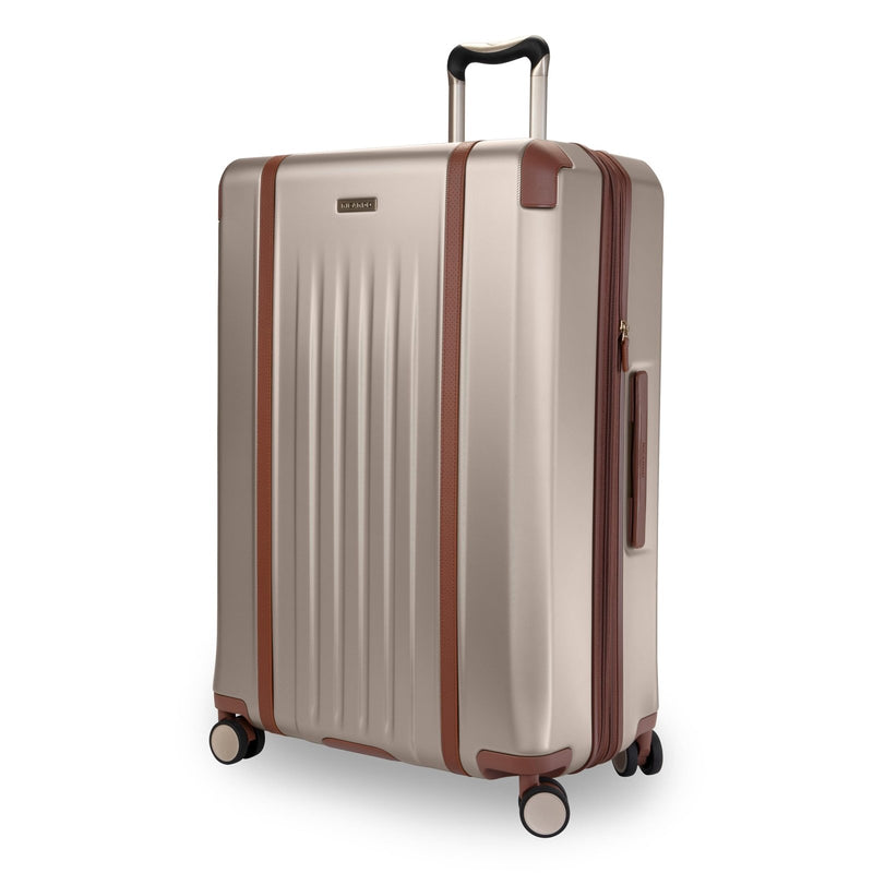 Ricardo Beverly Hills Montecito 2.0 Hardside with Dual Spinning Wheels, Expandable with Comfort Grip for Easy Packing and Moving, Men and Women, Champagne, Check - In Large 29 - Inch