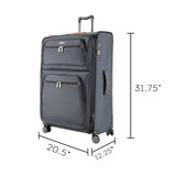 Ricardo Beverly Hills Montecito 3.0 Softside Luggage Collection – Expandable Suitcases with Wheels and TSA Lock, 29" Large Check - In, Graphite