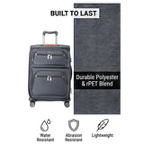 Ricardo Beverly Hills Montecito 3.0 Softside Luggage Collection – Expandable Suitcases with Wheels and TSA Lock, 29" Large Check - In, Graphite