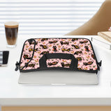 RICHEN 14 15 15.4 15.6 inch Laptop Shoulder Bag Messenger Bag Notebook Handle Sleeve Neoprene Carrying Case with Accessories Pocket (14 - 15.6 inch, Flowers Cats)
