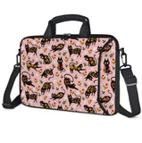 RICHEN 14 15 15.4 15.6 inch Laptop Shoulder Bag Messenger Bag Notebook Handle Sleeve Neoprene Carrying Case with Accessories Pocket (14 - 15.6 inch, Flowers Cats)