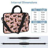 RICHEN 14 15 15.4 15.6 inch Laptop Shoulder Bag Messenger Bag Notebook Handle Sleeve Neoprene Carrying Case with Accessories Pocket (14 - 15.6 inch, Flowers Cats)