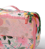 RIFLE PAPER CO. Dahlia Floral Print Travel Packing Cubes Small, Medium, Large + Laundry Bag, Essential 4 - Piece Luggage Organizer Set for Effortless Packing, Suitcase Storage & Stylish Vacation Travel
