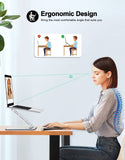 RIWUCT Foldable Laptop Stand, Height Adjustable Ergonomic Computer Stand for Desk, Aluminum Portable Laptop Riser Holder Notebook Mount Compatible with MacBook Pro Air, HP, Dell 10 - 16"