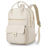 RJEU Girls Laptop Backpacks 15.6 Inch,Large Capacity School Bag College Backpack with USB Charging Port,Fashion Bookbags Computer Bag for Teens Students,Off-white