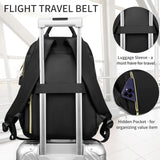 RJEU School Backpack Aesthetic for Teen Girls,Laptop Bag Bookbag with USB Port for Women College Student,Mochilas de Mujer,Black