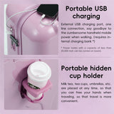 ROAMING 20 - Inch Purple Carry On Luggage Airline Approved Lightweight PC Hardside Rolling Suitcase with TSA Lock Cup Holder USB Charging Port and Spinner Wheels for Women Ice cream suitcase