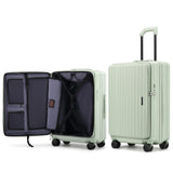 ROAMING Grace Expandable Carry On Luggage Airline Approved, 20 Inch Hardside Carry On Suitcase with Wheels, Travel Harshell Spinner Small Luggage with Tsa Lock, Jade cyan, 20 - Inch Carry - On