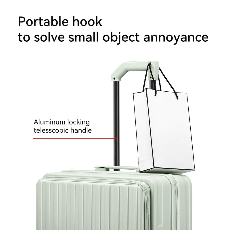 ROAMING Grace Expandable Carry On Luggage Airline Approved, 20 Inch Hardside Carry On Suitcase with Wheels, Travel Harshell Spinner Small Luggage with Tsa Lock, Jade cyan, 20 - Inch Carry - On