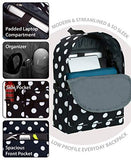 Rockland Classic Laptop Backpack, Black Dot