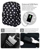 Rockland Classic Laptop Backpack, Black Dot