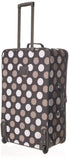 Rockland Escape 4 - Piece Softside Upright Luggage Set, Telescoping Handles, Black Dot, (14/19/24/28)