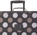 Rockland Escape 4 - Piece Softside Upright Luggage Set, Telescoping Handles, Black Dot, (14/19/24/28)