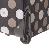 Rockland Escape 4 - Piece Softside Upright Luggage Set, Telescoping Handles, Black Dot, (14/19/24/28)