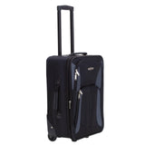 Rockland Fashion Softside Upright Luggage Set, Black/Gray, 2 - Piece (14/19)