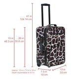 Rockland Fashion Softside Upright Luggage Set, Expandable, Giraffe, 2 - Piece (14/19)