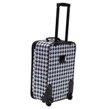 Rockland Fashion Softside Upright Luggage Set, Expandable, Kensington, Black and White, 2 - Piece(14/19)