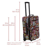 Rockland Fashion Softside Upright Luggage Set, Expandable, Owl, 2 - Piece (14/19)
