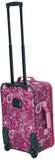 Rockland Fashion Softside Upright Luggage Set, Expandable, Wheel, Telescopic Handle, Pink Bandana, 2 - Piece (14/19)