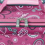 Rockland Fashion Softside Upright Luggage Set, Expandable, Wheel, Telescopic Handle, Pink Bandana, 2 - Piece (14/19)