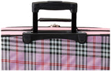 Rockland Fashion Softside Upright Luggage Set, Telescoping Handles, Pink Cross, 4 - Piece (14/19/24/28)