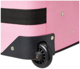 Rockland Fashion Softside Upright Luggage Set, Telescoping Handles, Pink Cross, 4 - Piece (14/19/24/28)