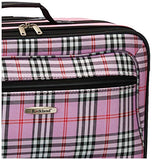 Rockland Fashion Softside Upright Luggage Set, Telescoping Handles, Pink Cross, 4 - Piece (14/19/24/28)