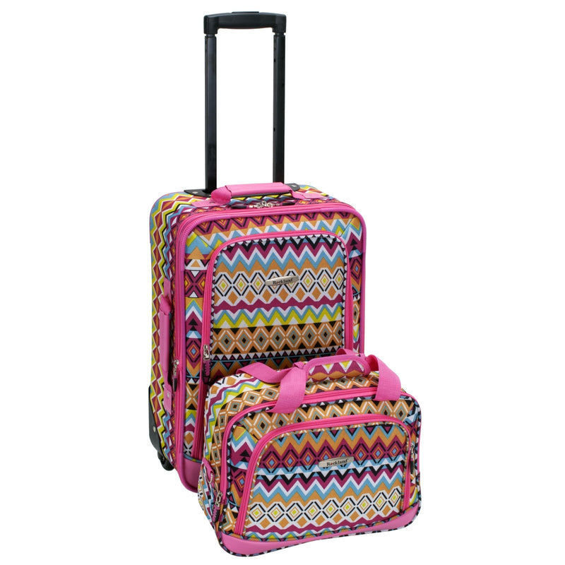 Rockland Fashion Softside Upright Luggage Set, Tribal, 2 - Piece (14/19)