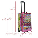 Rockland Fashion Softside Upright Luggage Set, Tribal, 2 - Piece (14/19)