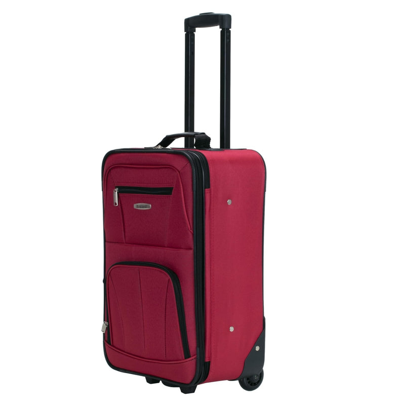 Rockland Fashion Softside Upright Luggage Set,Expandable, Red, 2 - Piece (14/19)