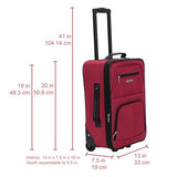 Rockland Fashion Softside Upright Luggage Set,Expandable, Red, 2 - Piece (14/19)