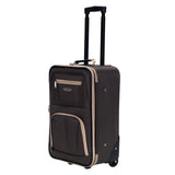 Rockland Fashion Softside Upright Luggage Set,'Expandable,Lightweight,Telescopic Handle,Wheel, Brown, 2 - Piece (14/19)