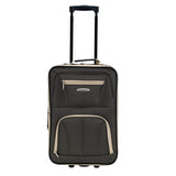 Rockland Fashion Softside Upright Luggage Set,'Expandable,Lightweight,Telescopic Handle,Wheel, Brown, 2 - Piece (14/19)