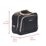 Rockland Fashion Softside Upright Luggage Set,'Expandable,Lightweight,Telescopic Handle,Wheel, Brown, 2 - Piece (14/19)