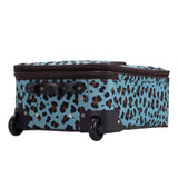 Rockland Fashion Softside Upright Luggage Set,Expandable,Telescopic Handle,Wheel, Blue Leopard, 2 - Piece (14/19)