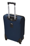 Rockland Impact Softside Spinner Wheel Luggage Set, Navy, 4 - Piece Set (18/22/26/30)