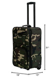 Rockland Journey Softside Upright Luggage Set, Expandable, Camouflage, 4 - Piece (14/19/24/28)