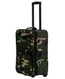 Rockland Journey Softside Upright Luggage Set, Expandable, Camouflage, 4 - Piece (14/19/24/28)