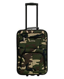 Rockland Journey Softside Upright Luggage Set, Expandable, Camouflage, 4 - Piece (14/19/24/28)